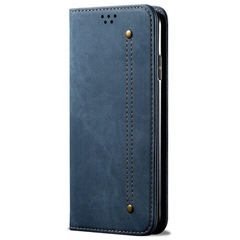 Schutzhülle Für Vivo Y22s Flip Case Denim-stoff