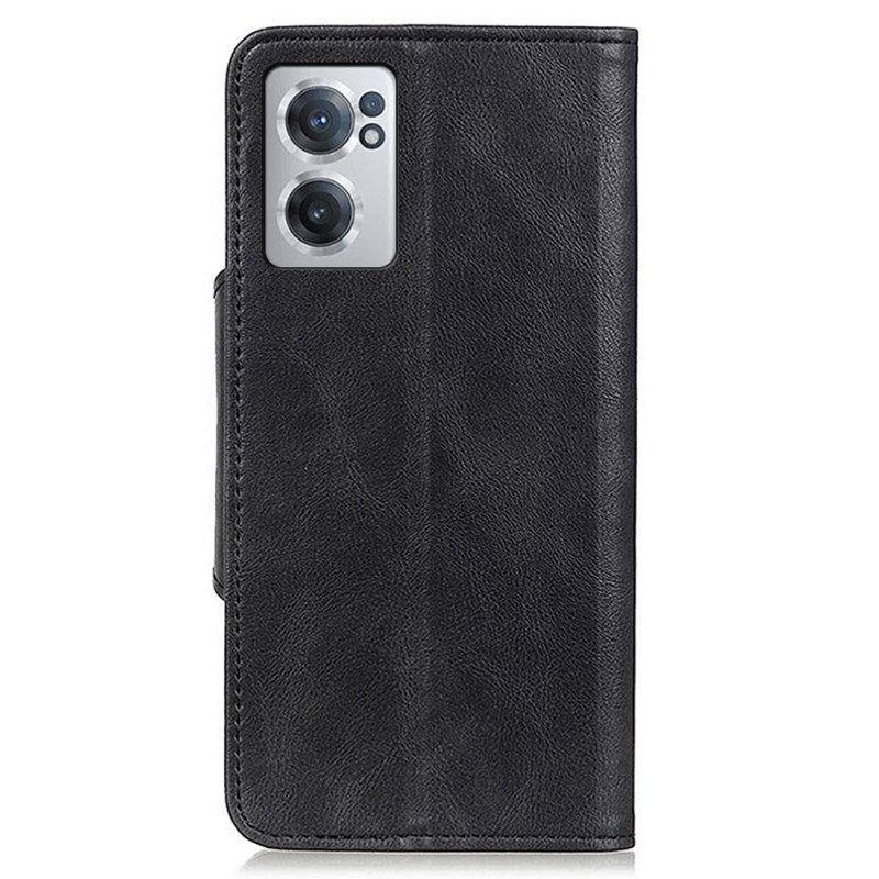 Flip Case Für OnePlus Nord CE 2 5G Kunstleder Mit Knopf