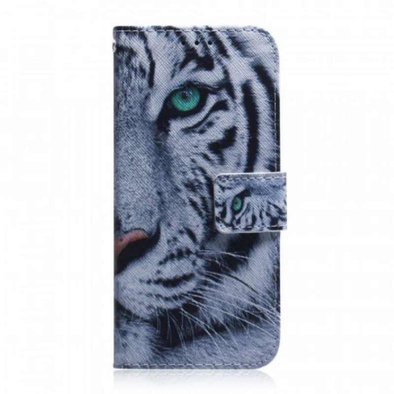 Flip Case Für OnePlus Nord CE 2 5G Weißer Tiger