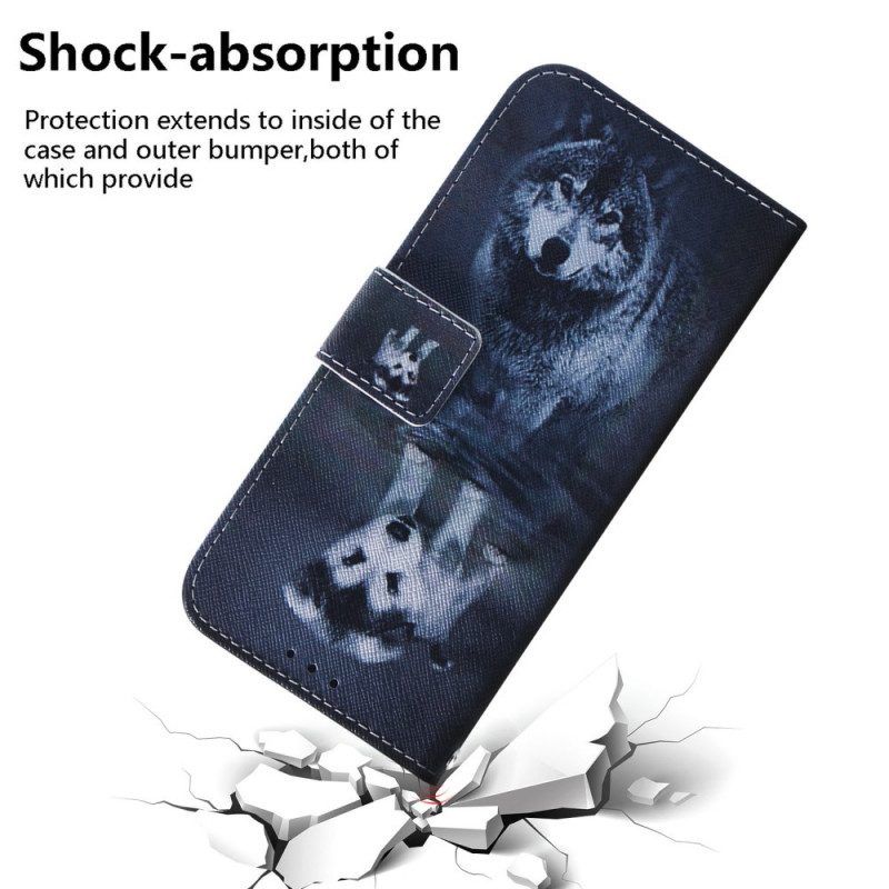 Flip Case Für OnePlus Nord CE 2 5G Zukünftiger Wolf