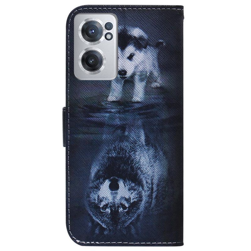 Flip Case Für OnePlus Nord CE 2 5G Zukünftiger Wolf