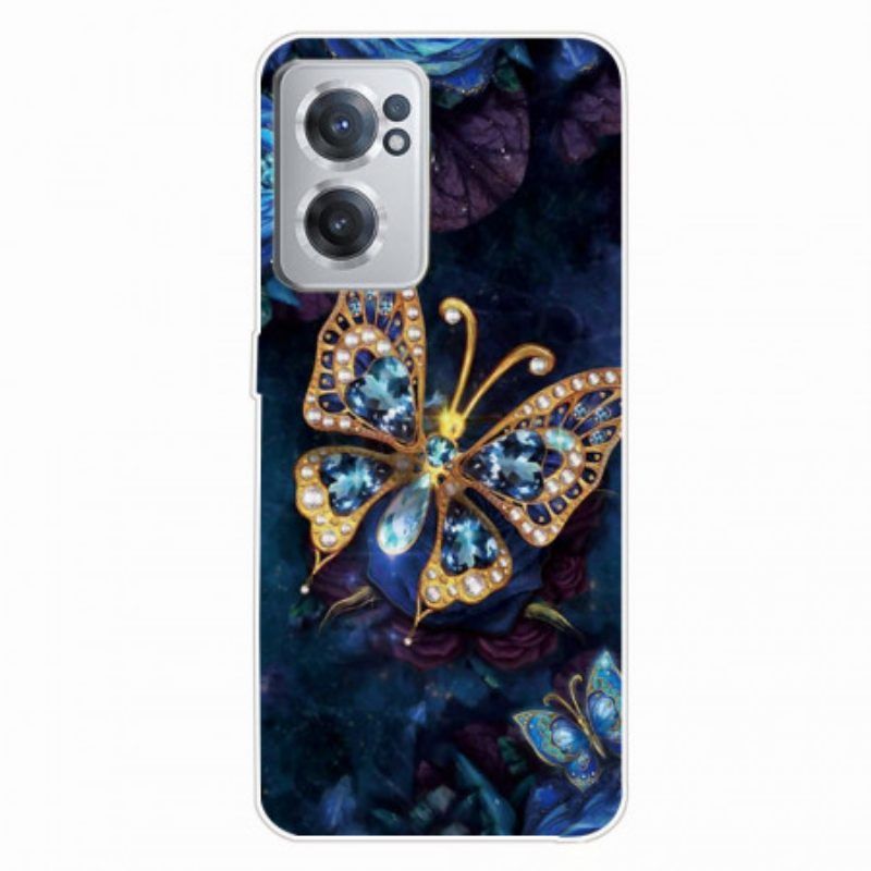 Handyhülle Für OnePlus Nord CE 2 5G Leuchtender Schmetterling