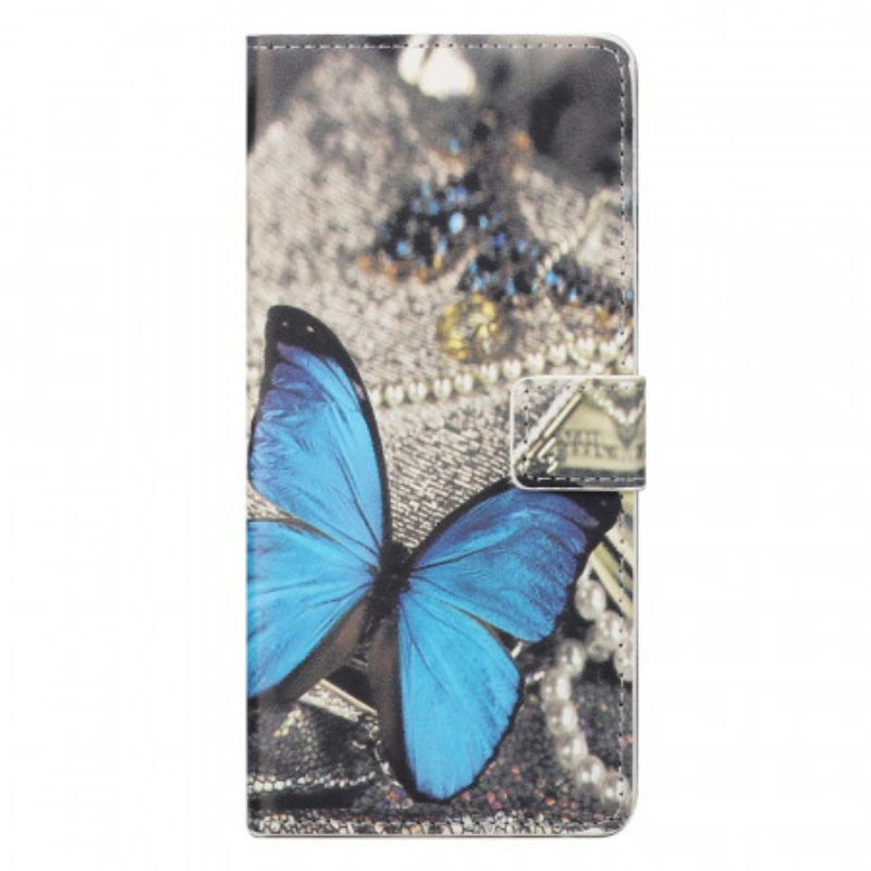 Lederhüllen Für OnePlus Nord CE 2 5G Schmetterling Auf Stoff