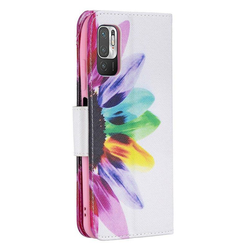 Flip Case Für Poco M3 Pro 5G Aquarellblume