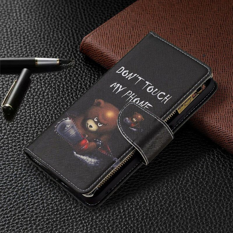 Flip Case Für Poco M3 Pro 5G Taschenbär Mit Reißverschluss