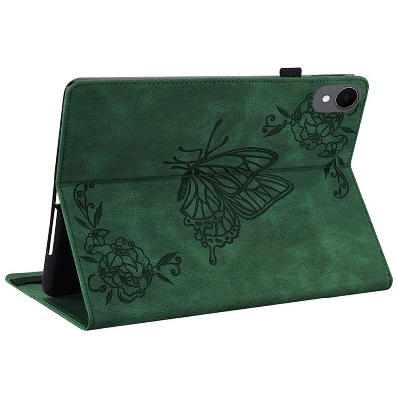 Case Samsung Galaxy Tab S11 Schmetterling In Wildlederoptik