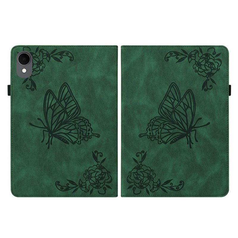 Case Samsung Galaxy Tab S11 Schmetterling In Wildlederoptik