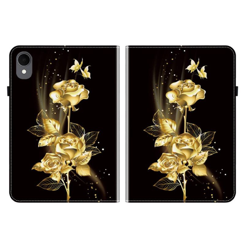 Case Samsung Galaxy Tab S11 Schmetterlinge Und Goldene Rosen