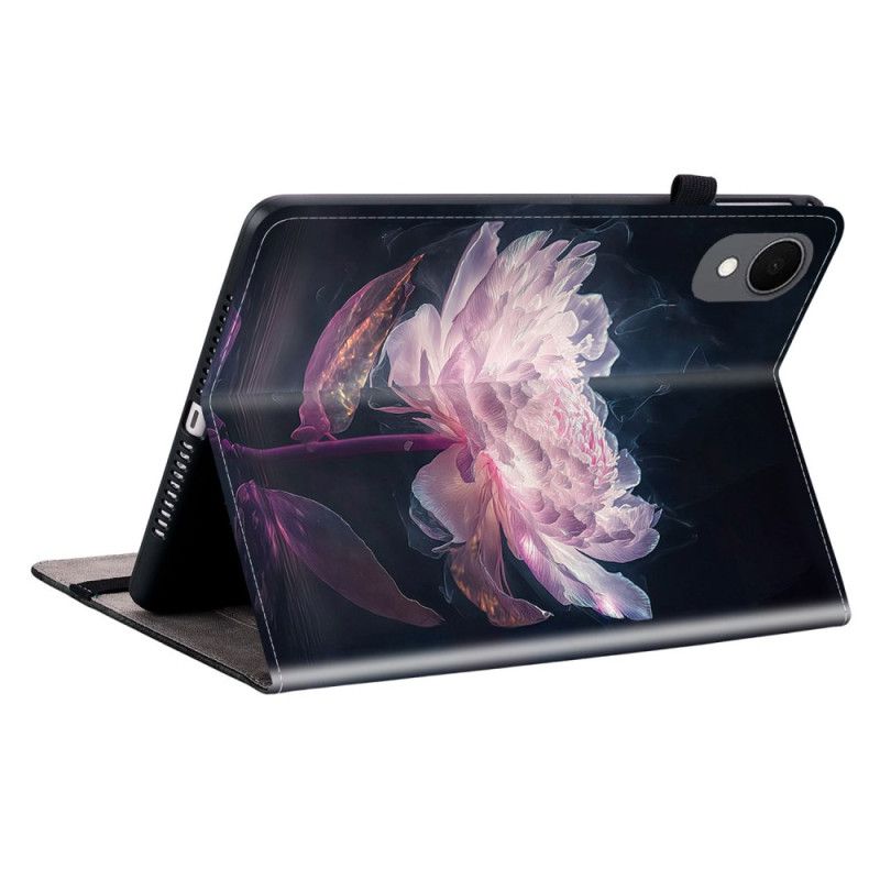 Flip Case Samsung Galaxy Tab S11 Handyhülle Lila Pfingstrose