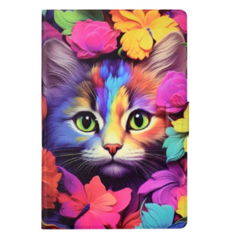Lederhüllen Für Samsung Galaxy Tab S11 Bunte Katze