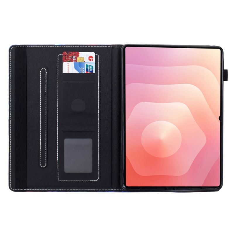 Lederhüllen Samsung Galaxy Tab S11 Bunte Blumen Und Schmetterlinge