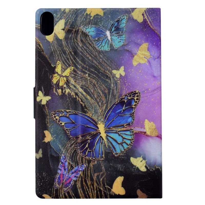 Lederhüllen Samsung Galaxy Tab S11 Goldene Und Bunte Schmetterlinge