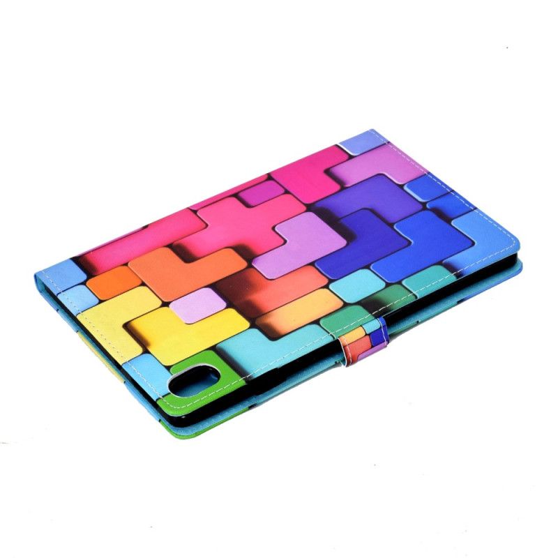 Lederhüllen Samsung Galaxy Tab S11 Handyhülle Bunte Quadrate