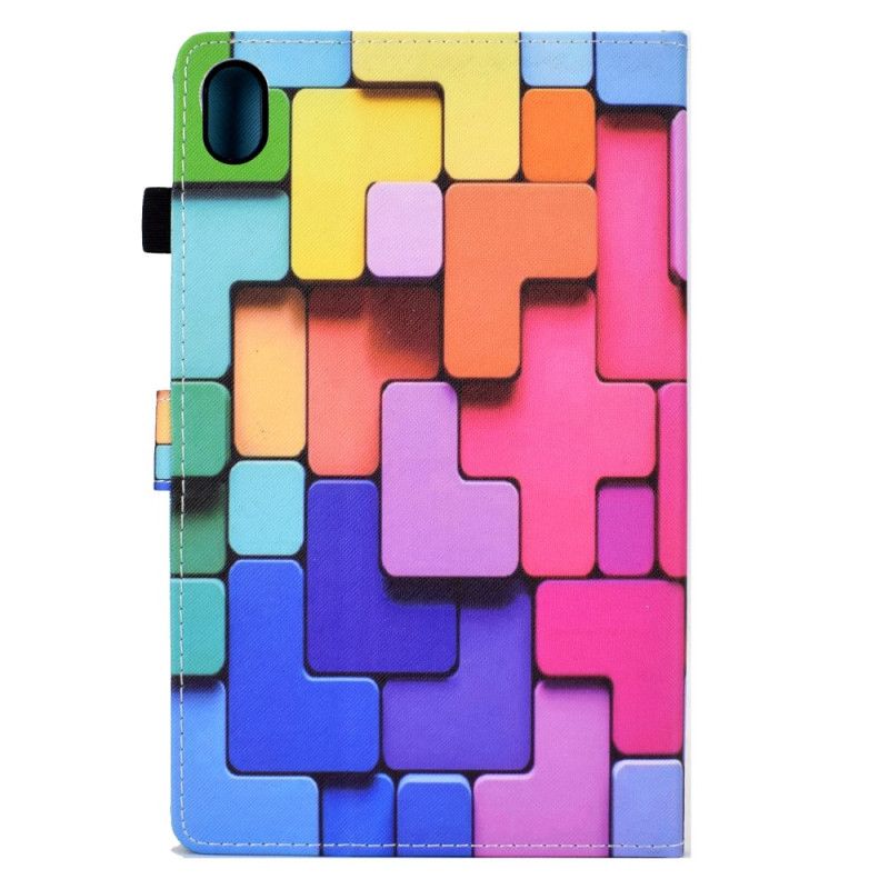 Lederhüllen Samsung Galaxy Tab S11 Handyhülle Bunte Quadrate