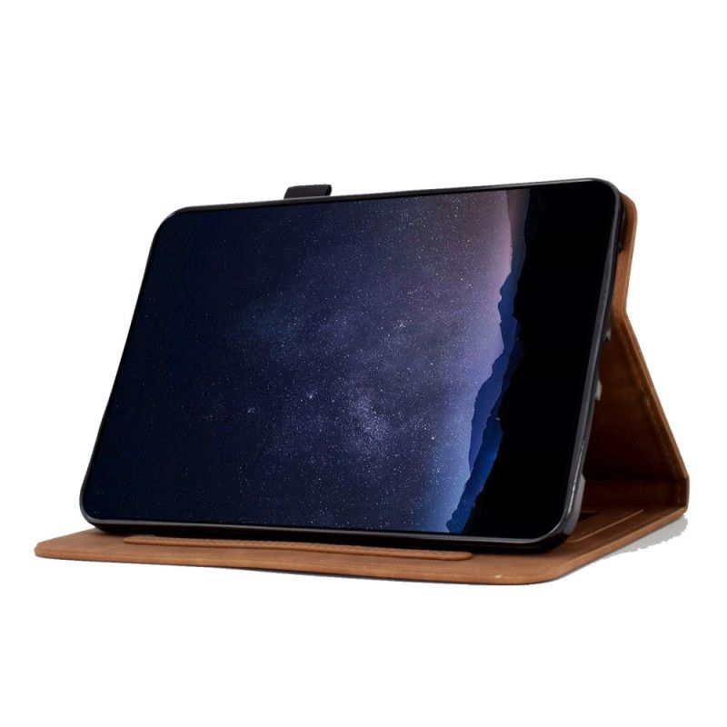 Lederhüllen Samsung Galaxy Tab S11 Handyhülle Wildleder-blumen- Und Schmetterlingseffekt