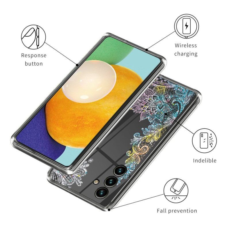 Handyhülle Für Samsung Galaxy A14 / A14 5G Nahtloses Spitzen-mandala