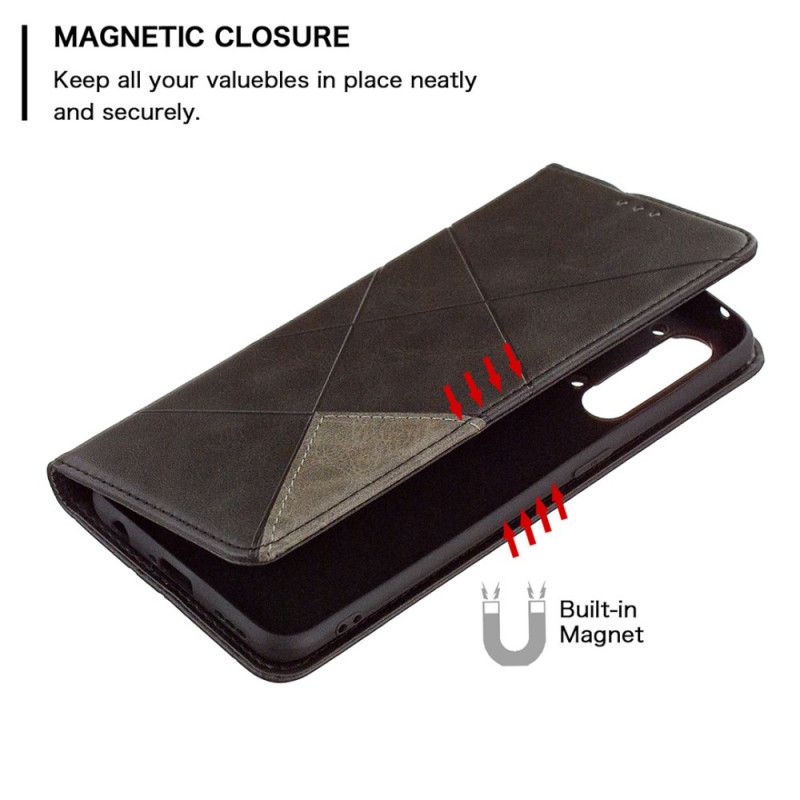 Flip Case Für Oppo Find X2 Lite Schwarz Künstlerstil