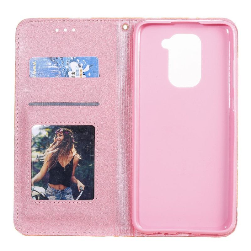 Flip Case Für Xiaomi Redmi Note 9 Pink Gänseblümchen
