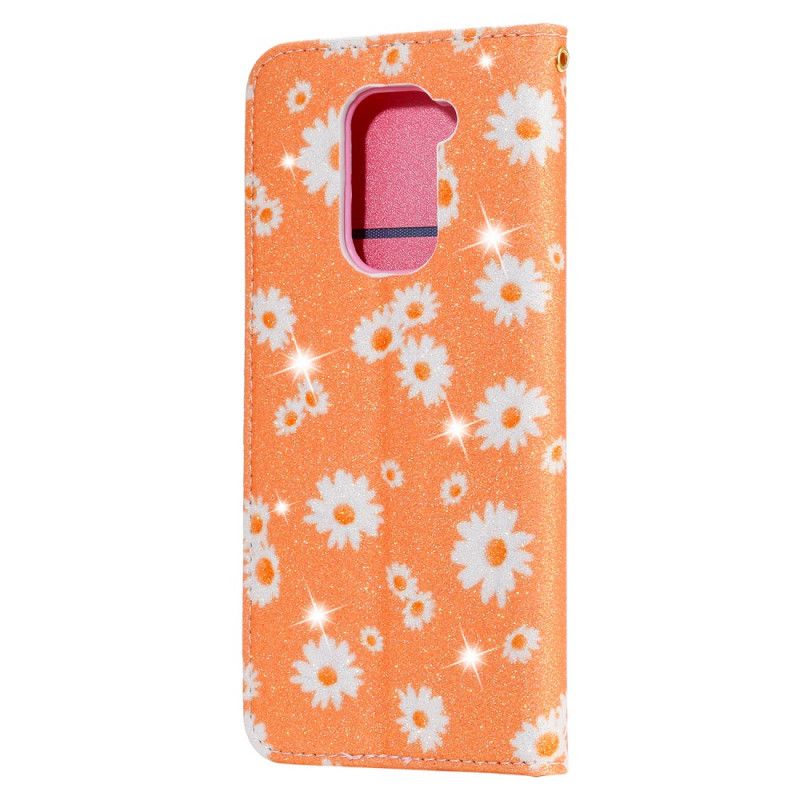 Flip Case Für Xiaomi Redmi Note 9 Pink Gänseblümchen