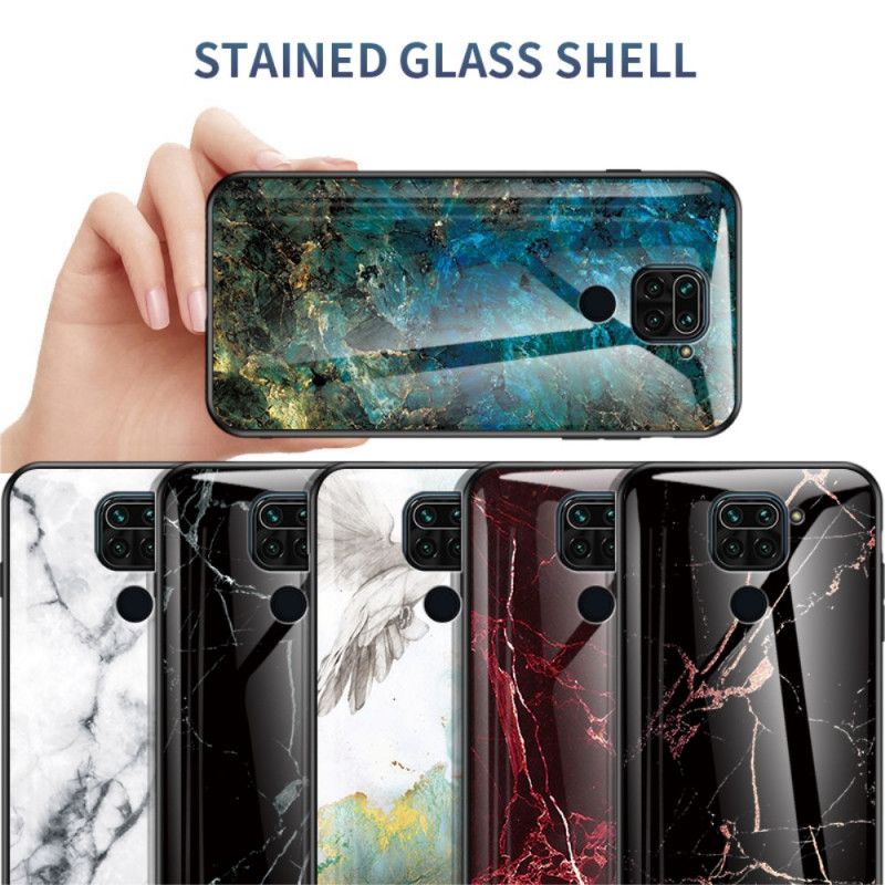 Hülle Für Xiaomi Redmi Note 9 Schwarz Gehärtetes Glas In Premiumfarben