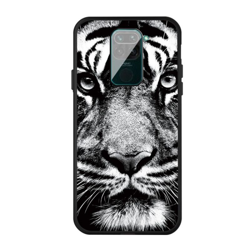 Hülle Für Xiaomi Redmi Note 9 Schwarzweiss-Tiger