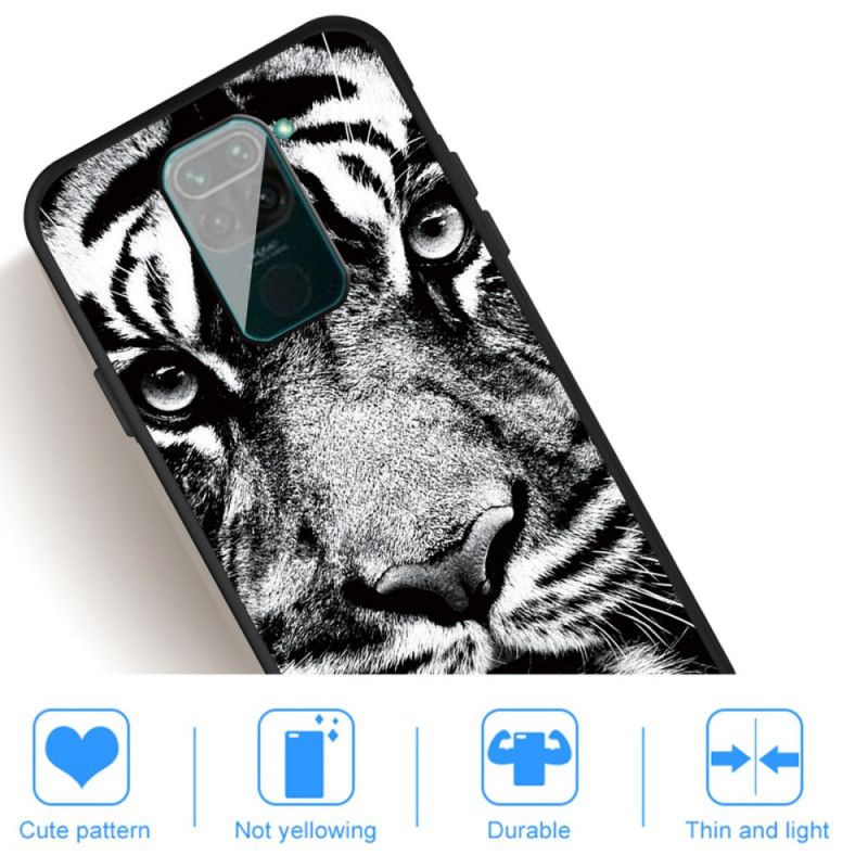 Hülle Für Xiaomi Redmi Note 9 Schwarzweiss-Tiger