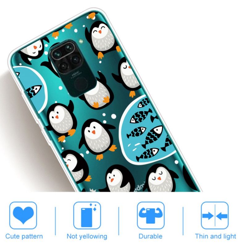Hülle Xiaomi Redmi Note 9 Pinguine Und Fische