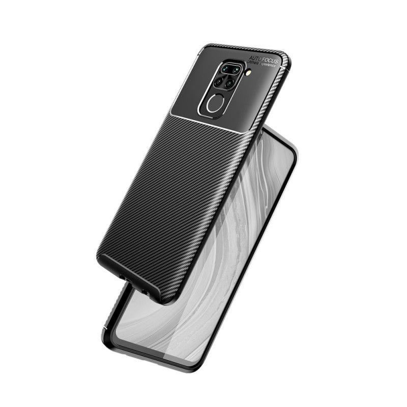 Hülle Xiaomi Redmi Note 9 Schwarz Flexible Kohlefaser