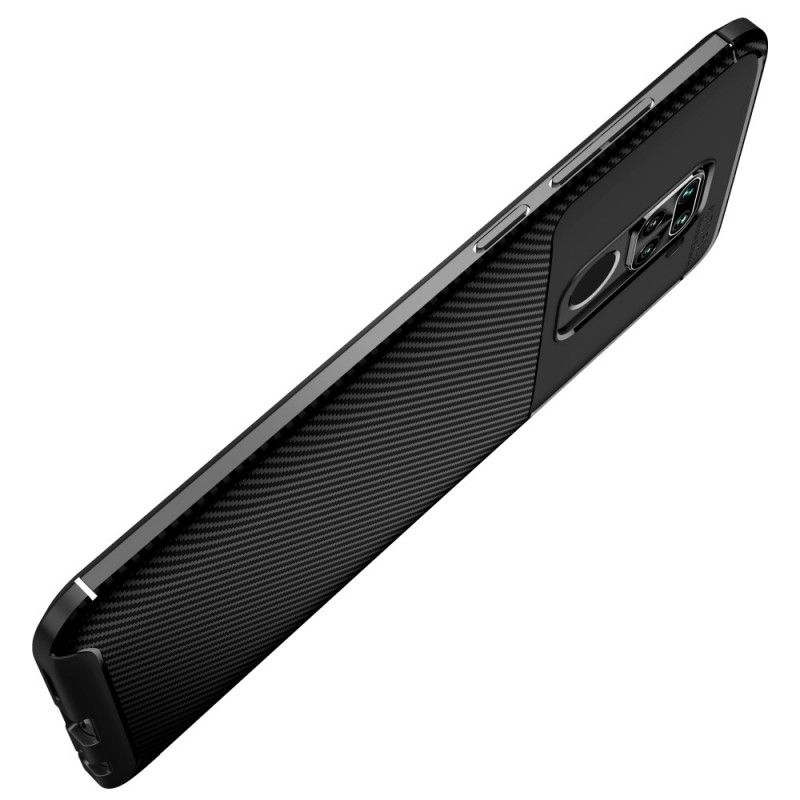 Hülle Xiaomi Redmi Note 9 Schwarz Flexible Kohlefaser