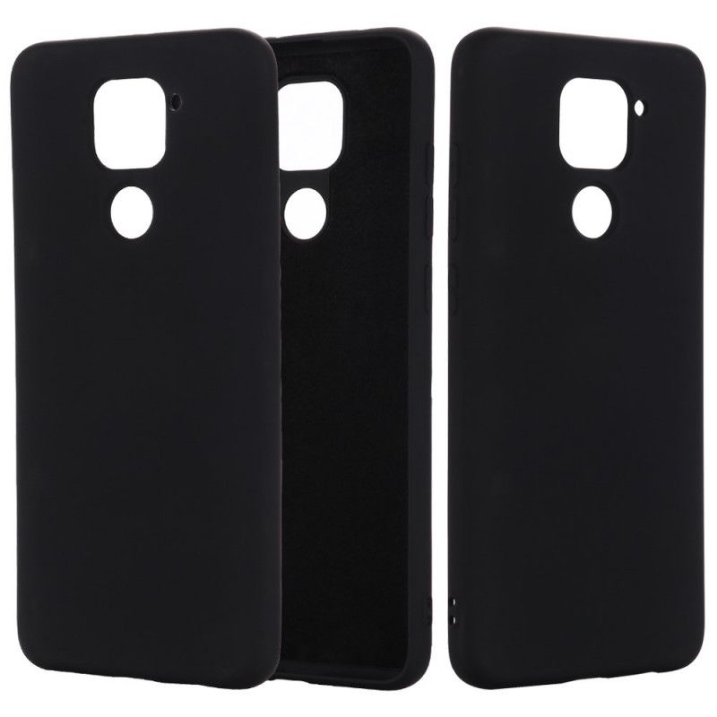 Hülle Xiaomi Redmi Note 9 Schwarz Flüssiges Silikondesign