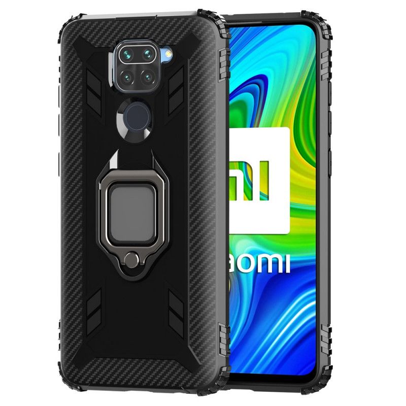 Hülle Xiaomi Redmi Note 9 Schwarz Ring Und Kohlefaser