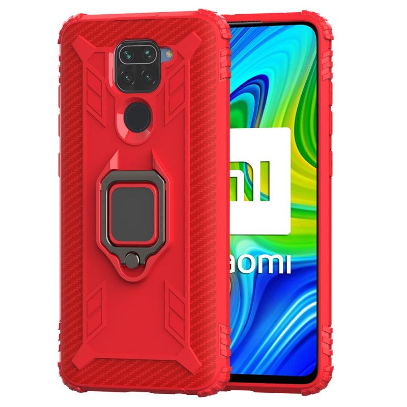 Hülle Xiaomi Redmi Note 9 Schwarz Ring Und Kohlefaser