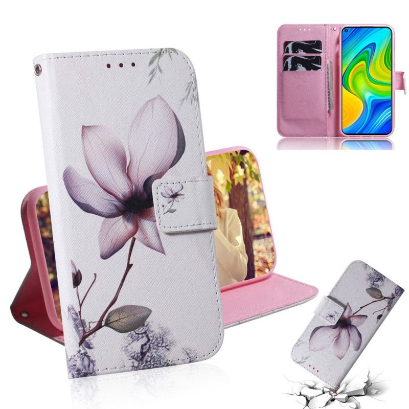 Lederhüllen Für Xiaomi Redmi Note 9 Alte Rosenblüte