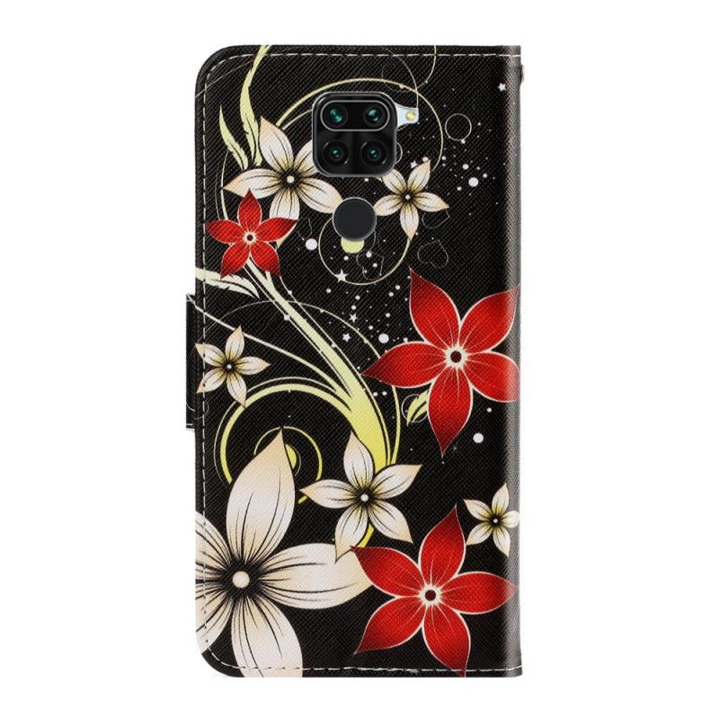 Lederhüllen Xiaomi Redmi Note 9 Bunte Tanga Blumen