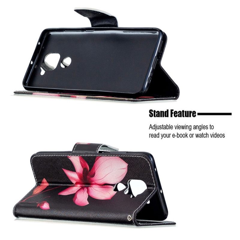 Lederhüllen Xiaomi Redmi Note 9 Rosa Blume