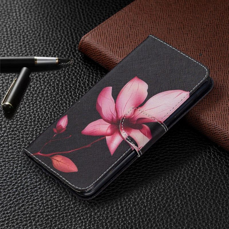 Lederhüllen Xiaomi Redmi Note 9 Rosa Blume