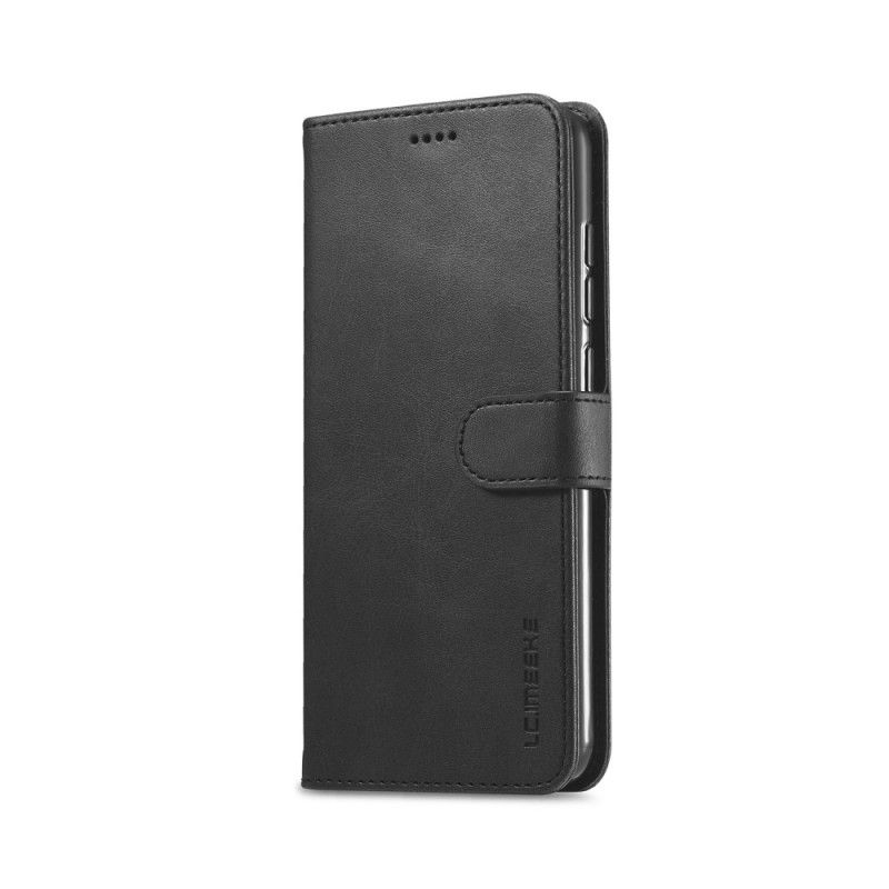 Lederhüllen Xiaomi Redmi Note 9 Schwarz Handyhülle Lc.Imeeke Ledereffekt