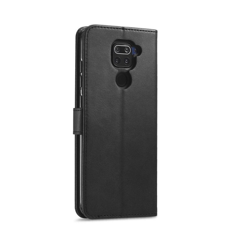 Lederhüllen Xiaomi Redmi Note 9 Schwarz Handyhülle Lc.Imeeke Ledereffekt