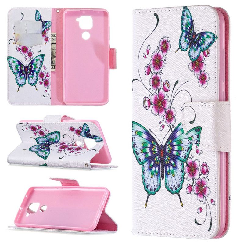 Lederhüllen Xiaomi Redmi Note 9 Wundervolle Schmetterlinge