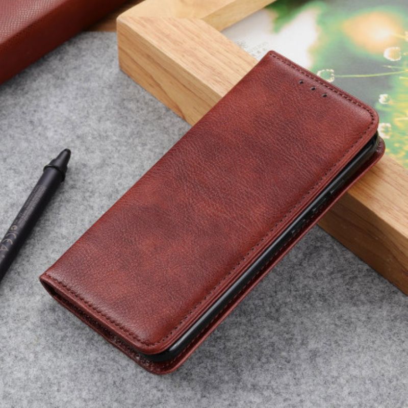 Flip Case Xiaomi Mi 11 Lite 5g Ne / Mi 11 Lite 4g / 5g Handyhülle Elegance Spaltleder Litschi