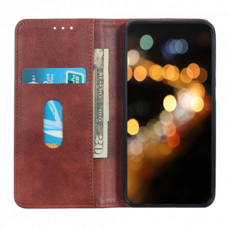 Flip Case Xiaomi Mi 11 Lite 5g Ne / Mi 11 Lite 4g / 5g Handyhülle Elegance Spaltleder Litschi