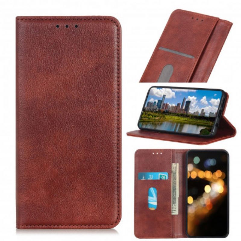 Flip Case Xiaomi Mi 11 Lite 5g Ne / Mi 11 Lite 4g / 5g Handyhülle Elegance Spaltleder Litschi