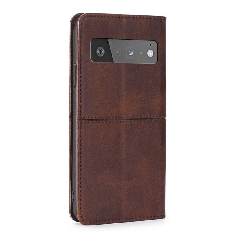 Flip Case Für Google Pixel 6 Pro Stil Leder Couture