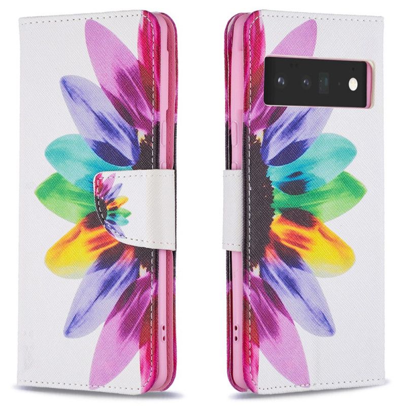 Flip Case Google Pixel 6 Pro Blumenaquarell