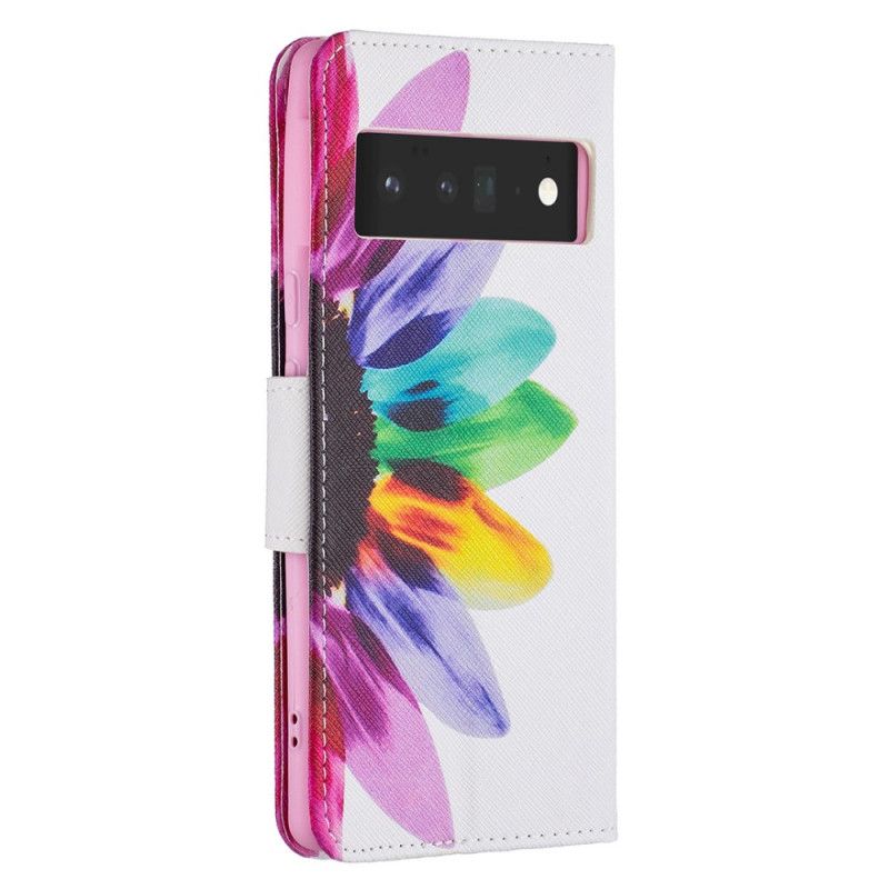 Flip Case Google Pixel 6 Pro Blumenaquarell