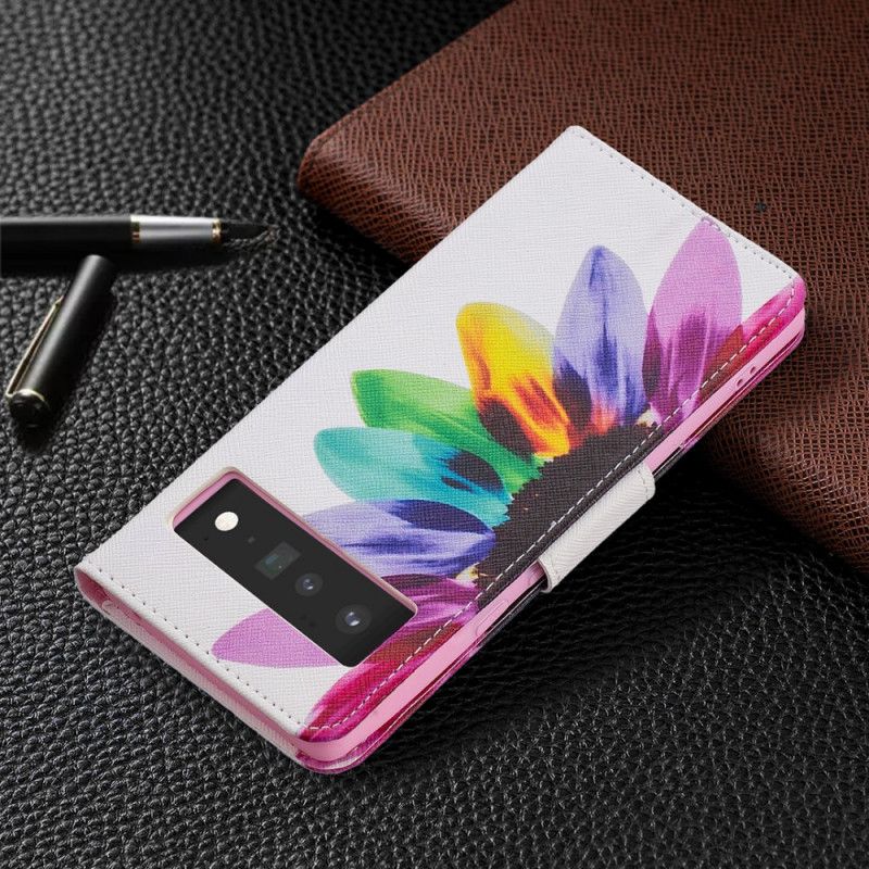 Flip Case Google Pixel 6 Pro Blumenaquarell