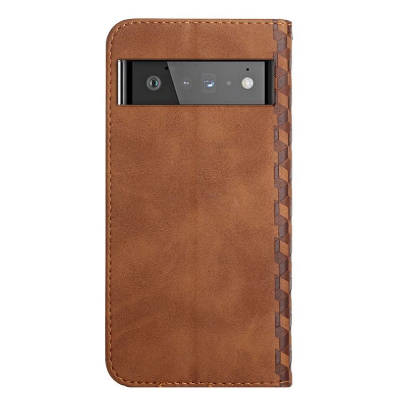 Flip Case Google Pixel 6 Pro Geo-leder-effekt