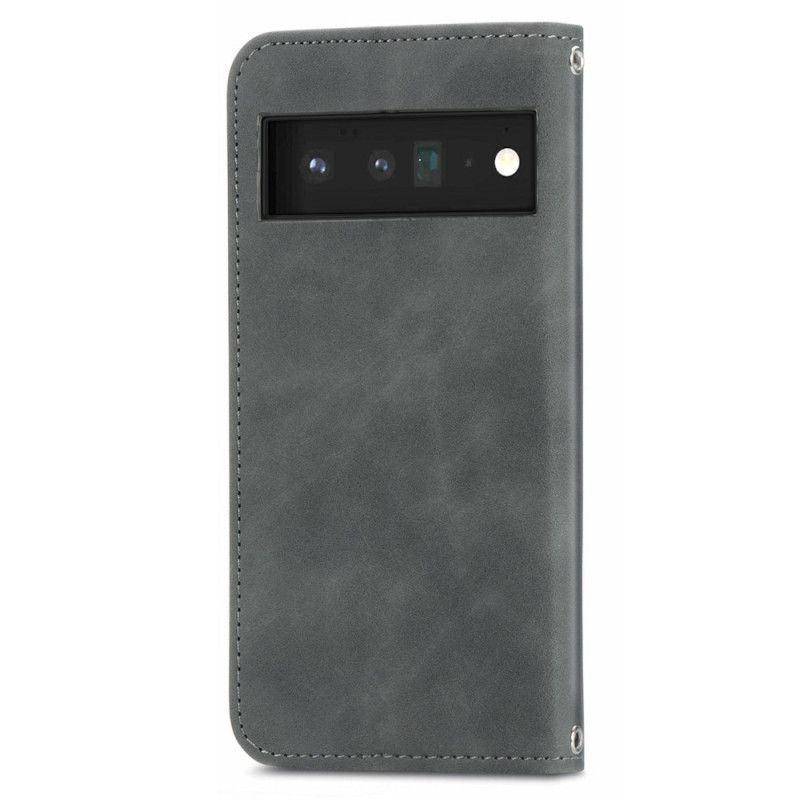 Flip Case Google Pixel 6 Pro Hautnahes Vintage-design