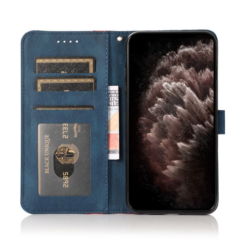 Lederhüllen Google Pixel 6 Pro Bicolor-dreieck Aus Kunstleder