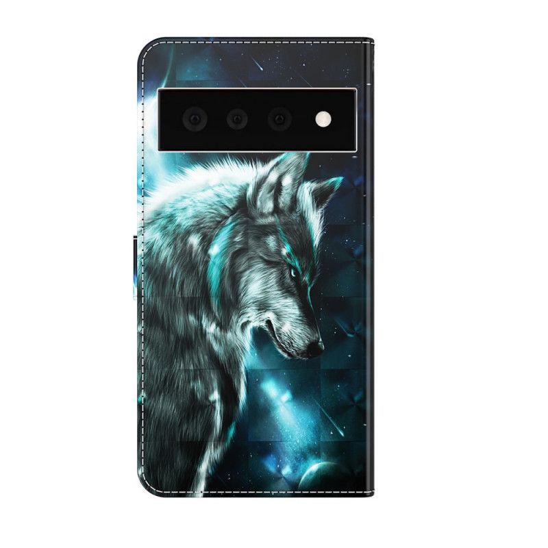 Lederhüllen Google Pixel 6 Pro Majestätischer Wolf